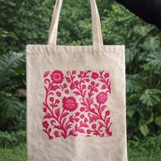 Bolsa flores rosas